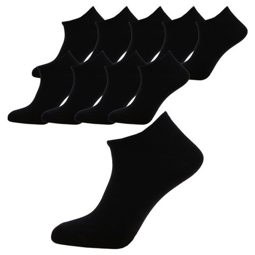 10족 무지 스니커즈 발목양말 블랙